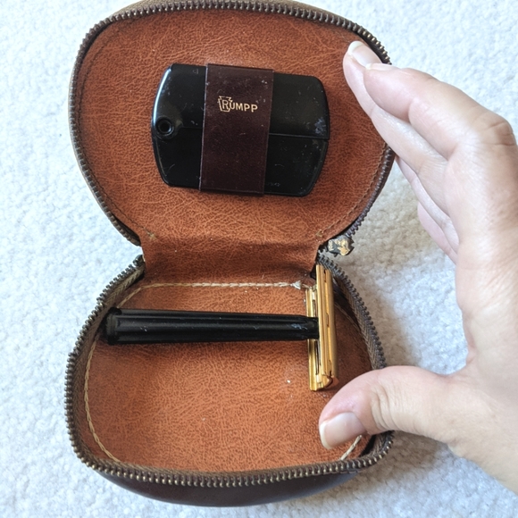 Rumpp vintage leather men's grooming set - Picture 5 of 7